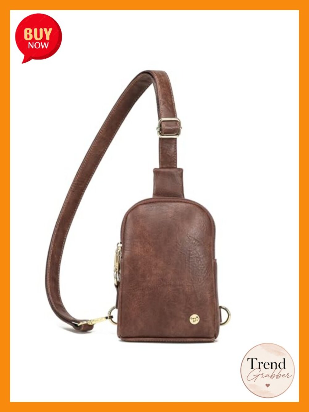 Faux Leather Crossbody Sling Bag Touchscreen Phone Purse Anti Theft